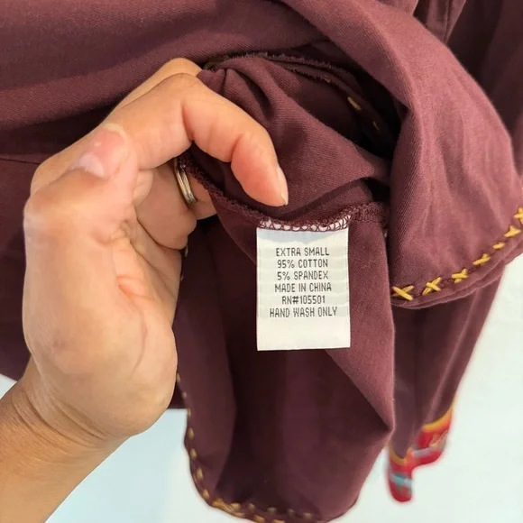 Double D Ranch- Western Embroidered Snap Button Down Top- XS - Picture 7 of 11